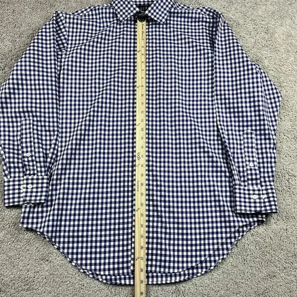 Lauren Ralph Lauren Plaid Button Down Shirt Blue White Men’s Size 16.5 / Large - Picture 4 of 7